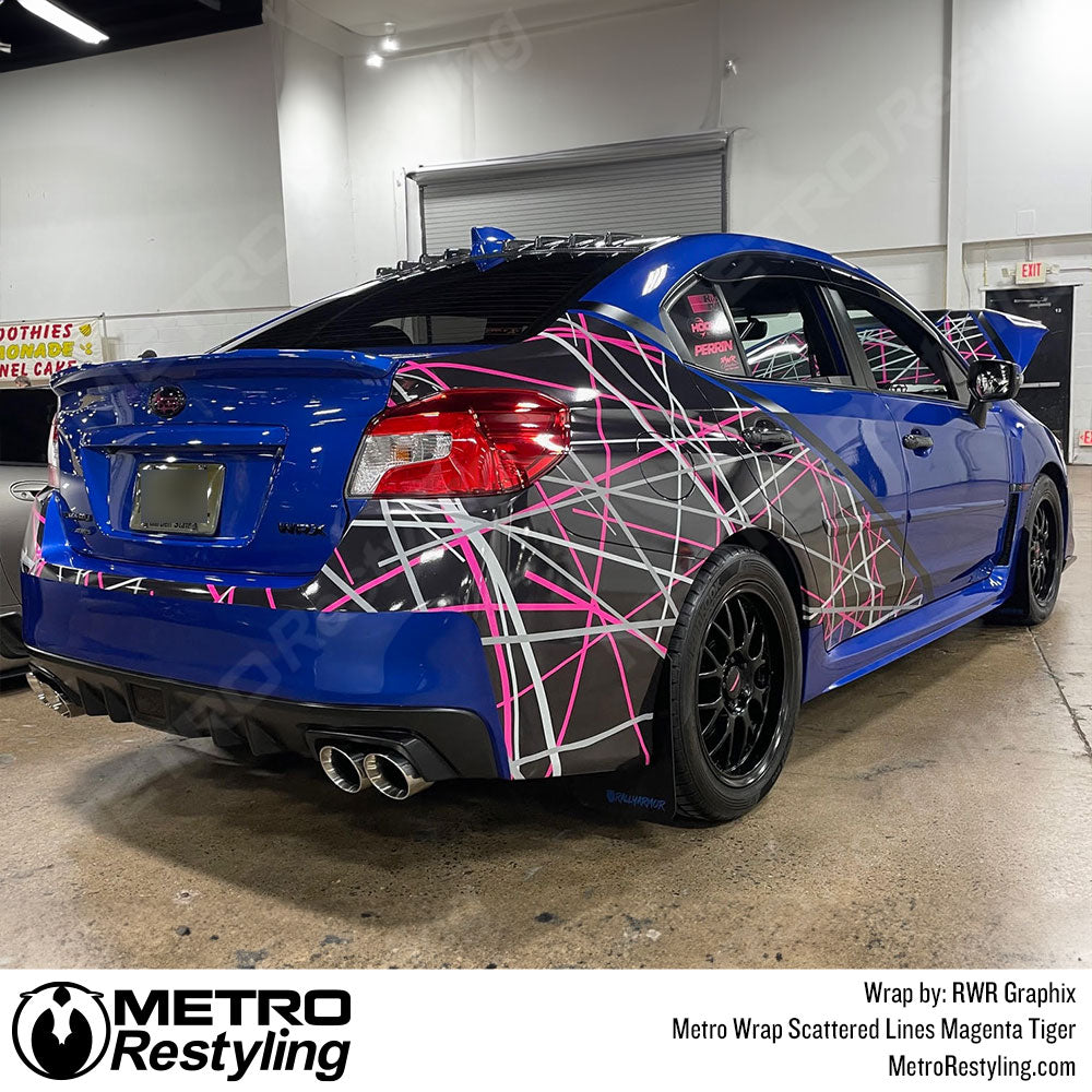 Scattered Lines Vinyl Car Wrap