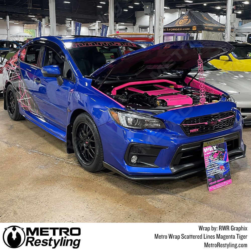 Scattered Lines Vinyl Car Wrap