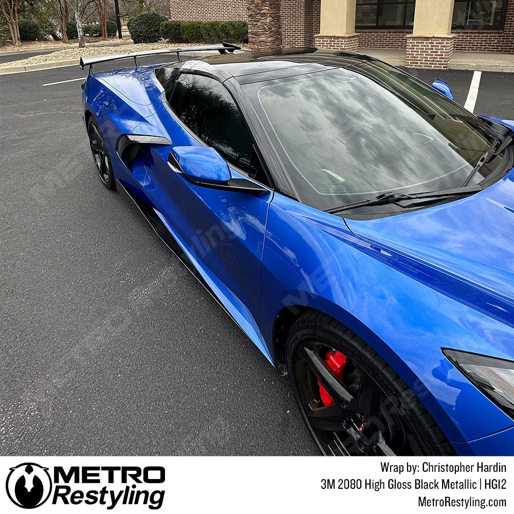gloss black roof wrap