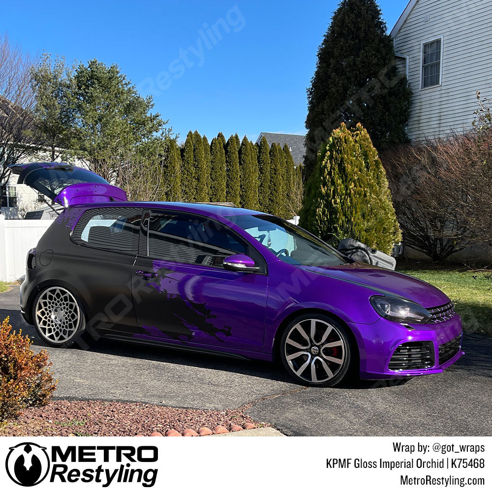 purple volkswagen wrap