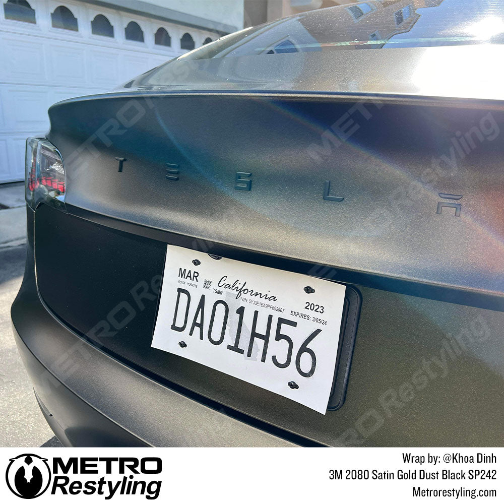 satin gold dust tesla wrap