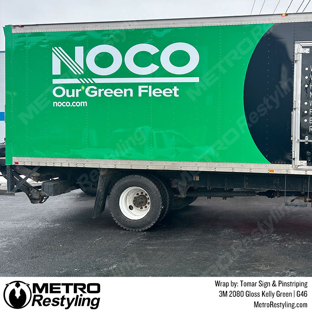 Vinyl wrapped box truck