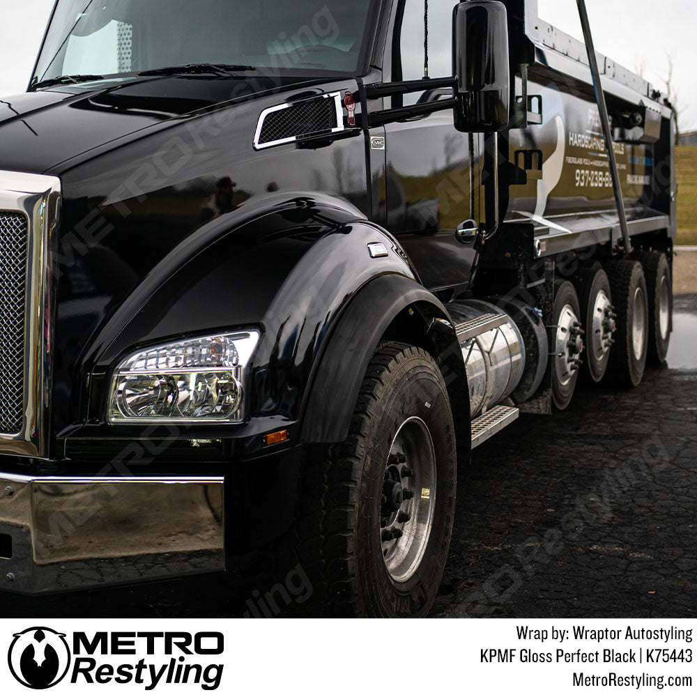 gloss black semitruck