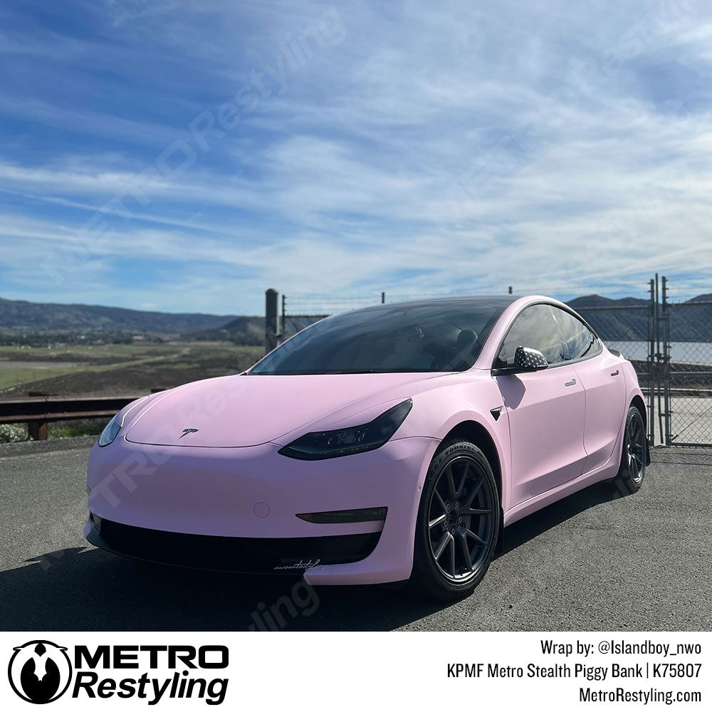 pink tesla wrap