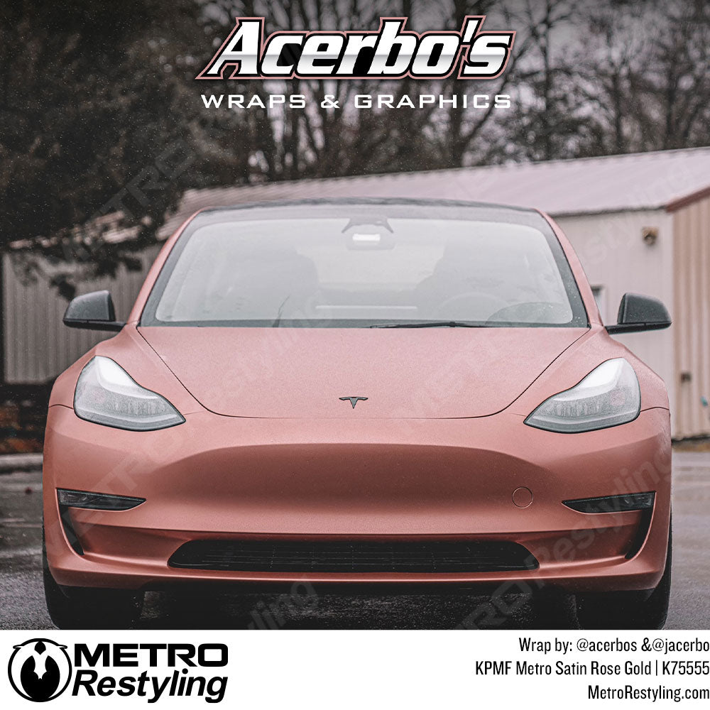 rose gold tesla