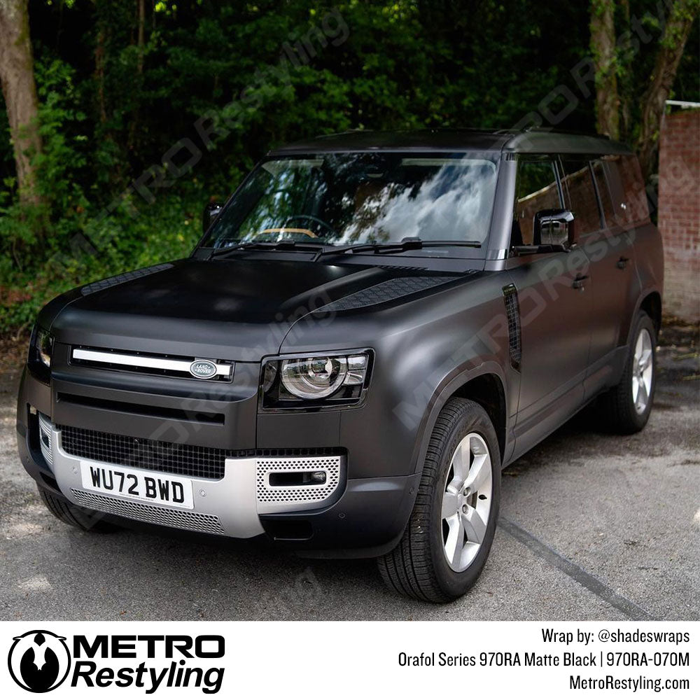 matte black range rover wrap