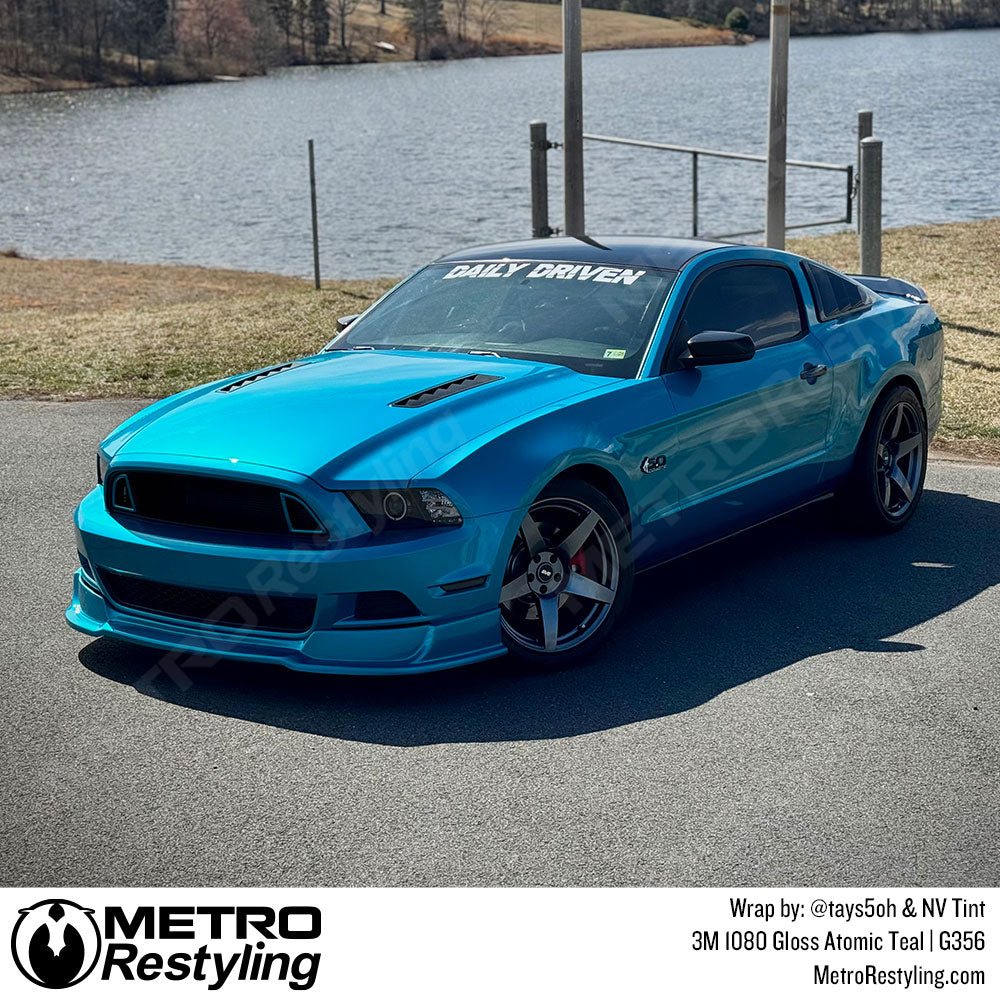 blue mustang wrap