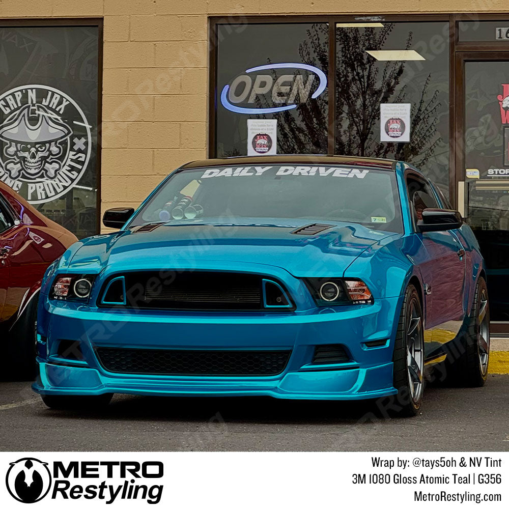 blue mustang wrap