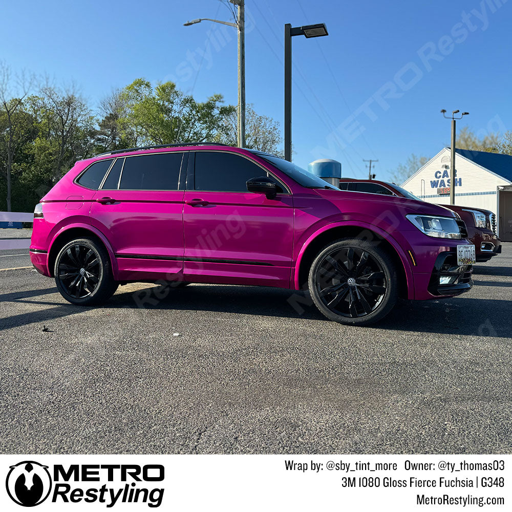 pink volkswagen wrap