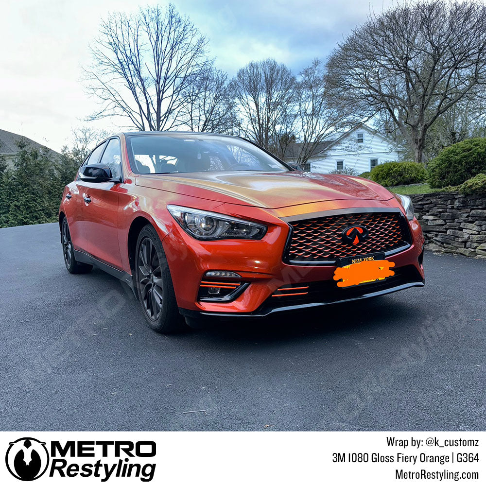 gloss orange infiniti wrap