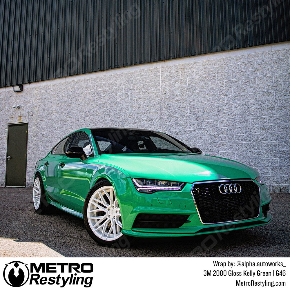 kelly green audi vinyl wrap