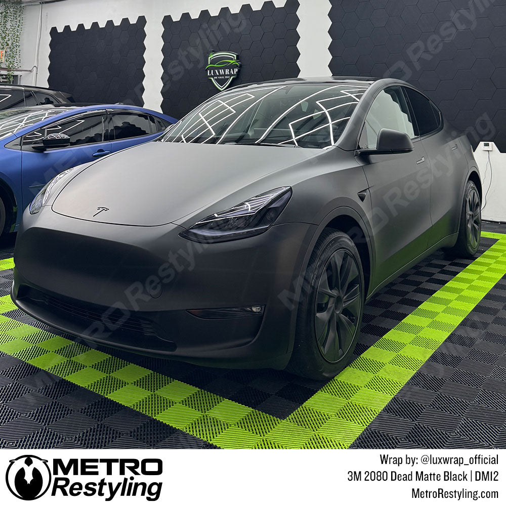 dead Matte black tesla wrap
