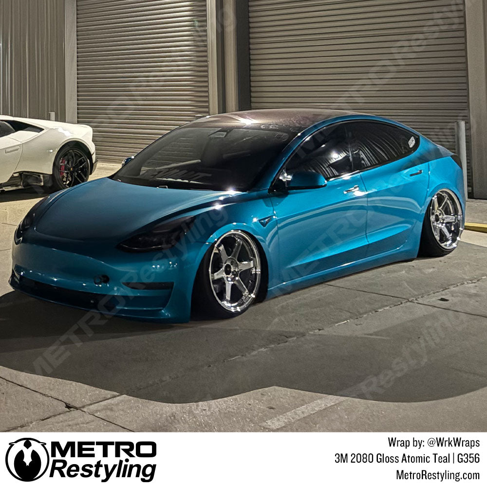blue tesla wrap