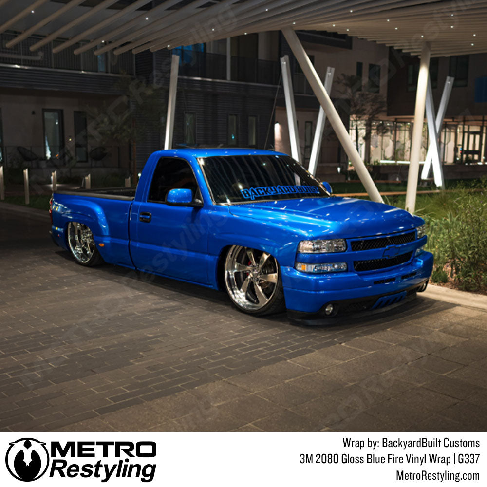 3M 2080 Gloss Blue Fire Vinyl Wrap | G337