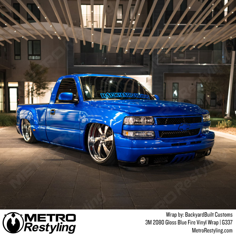3M 2080 Gloss Blue Fire Vinyl Wrap | G337
