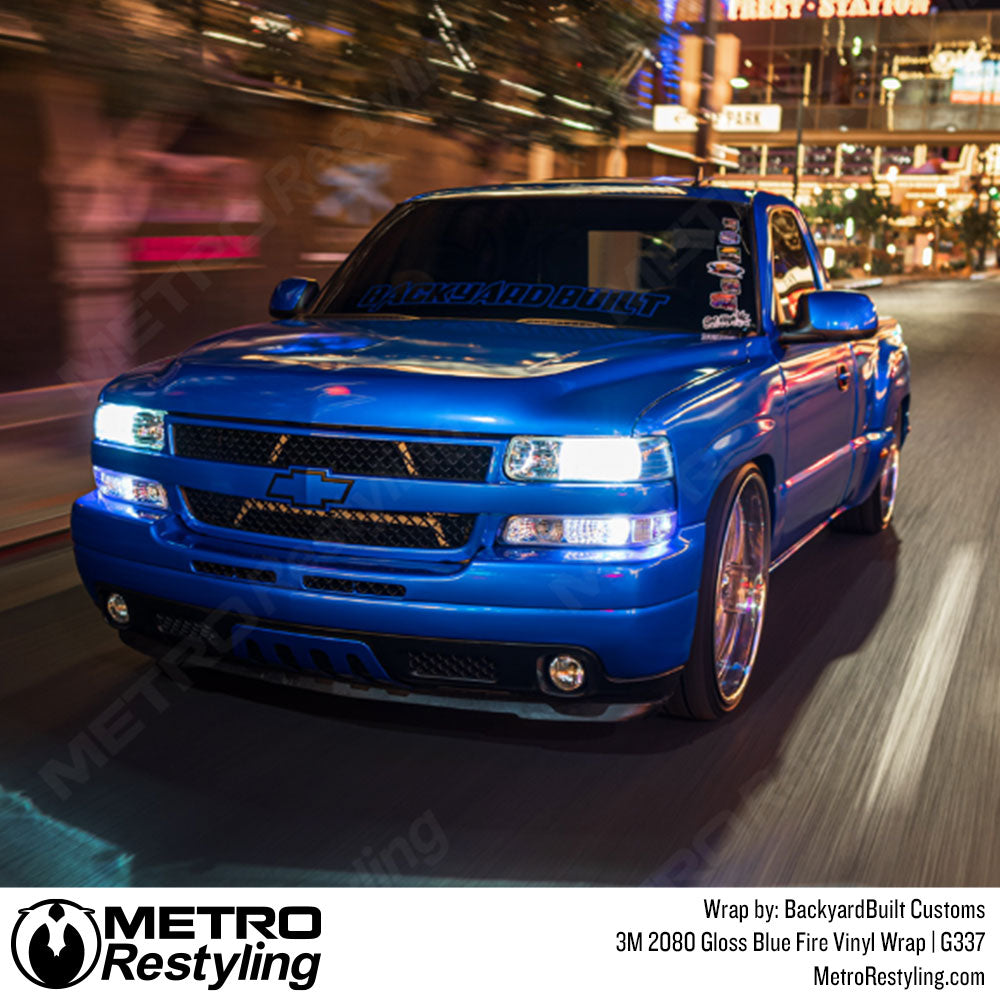 3M 2080 Gloss Blue Fire Vinyl Wrap | G337