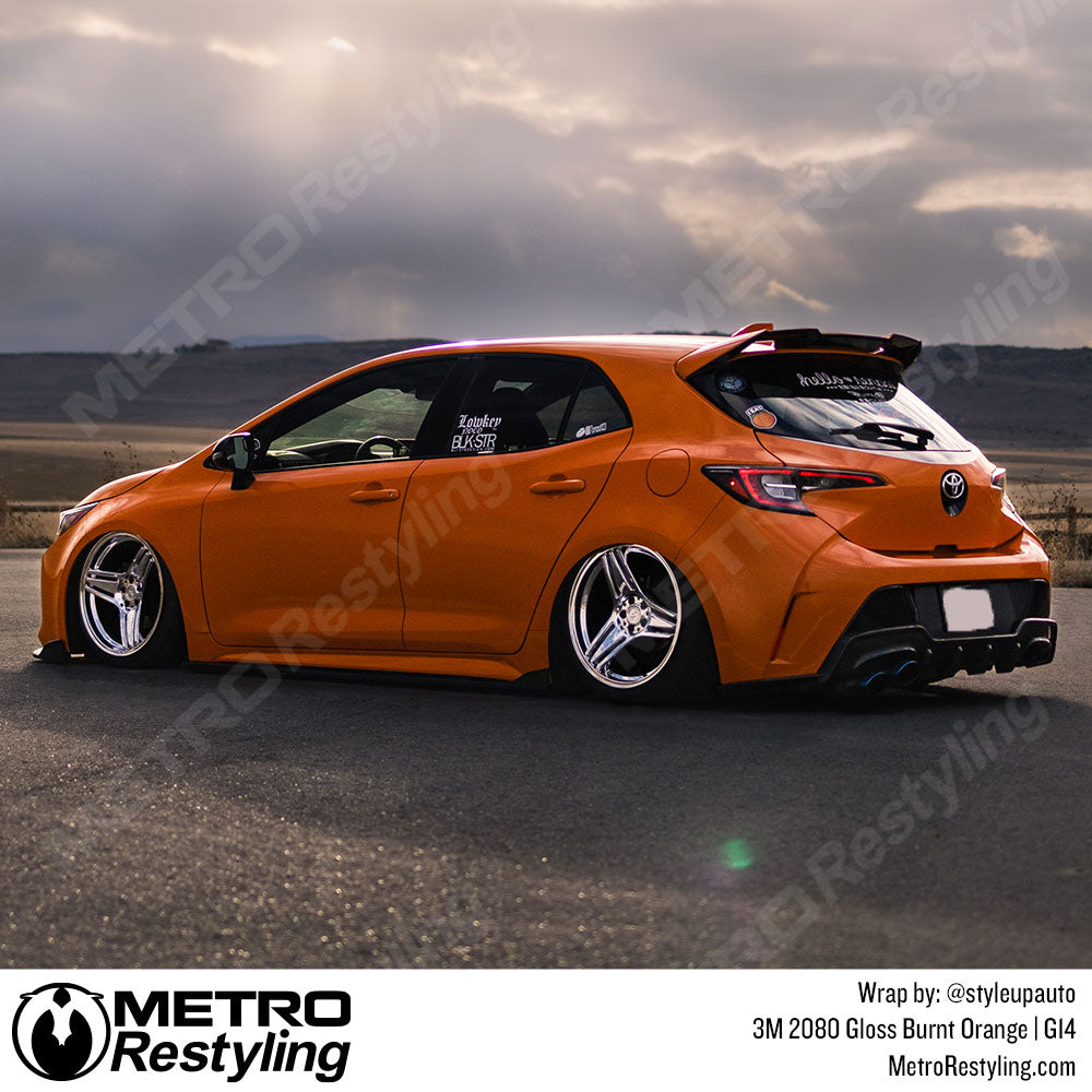 Orange toyota vinyl wrap