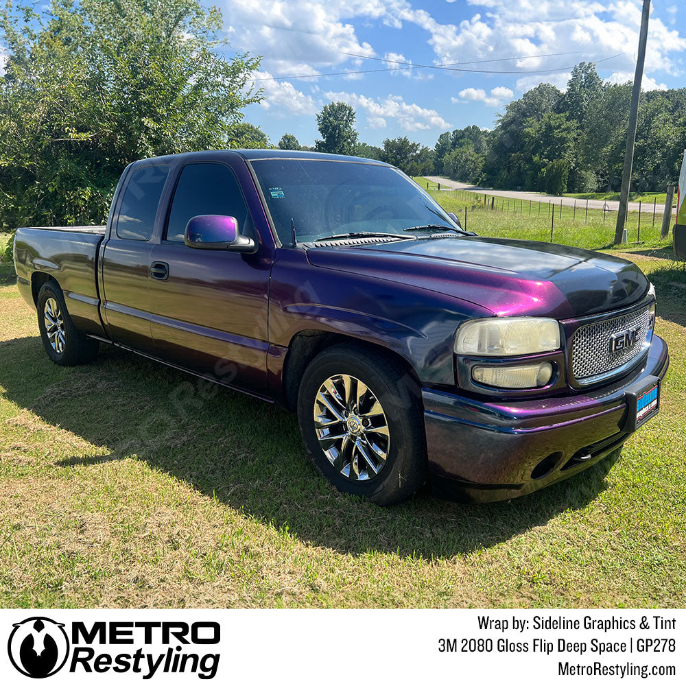 Gloss flip deep space truck wrap