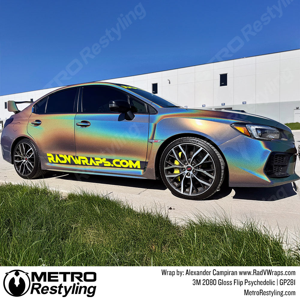 psychedelic subaru wrap