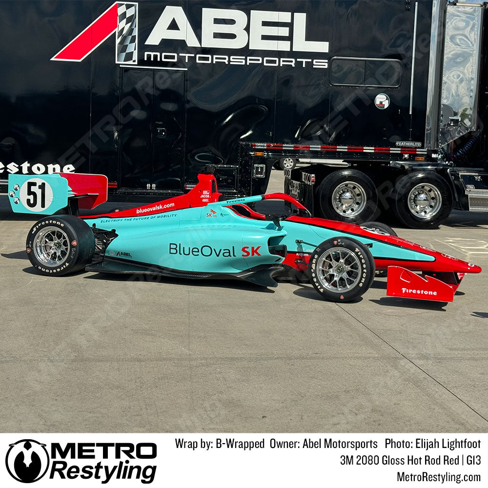 hot rod red racecar wrap