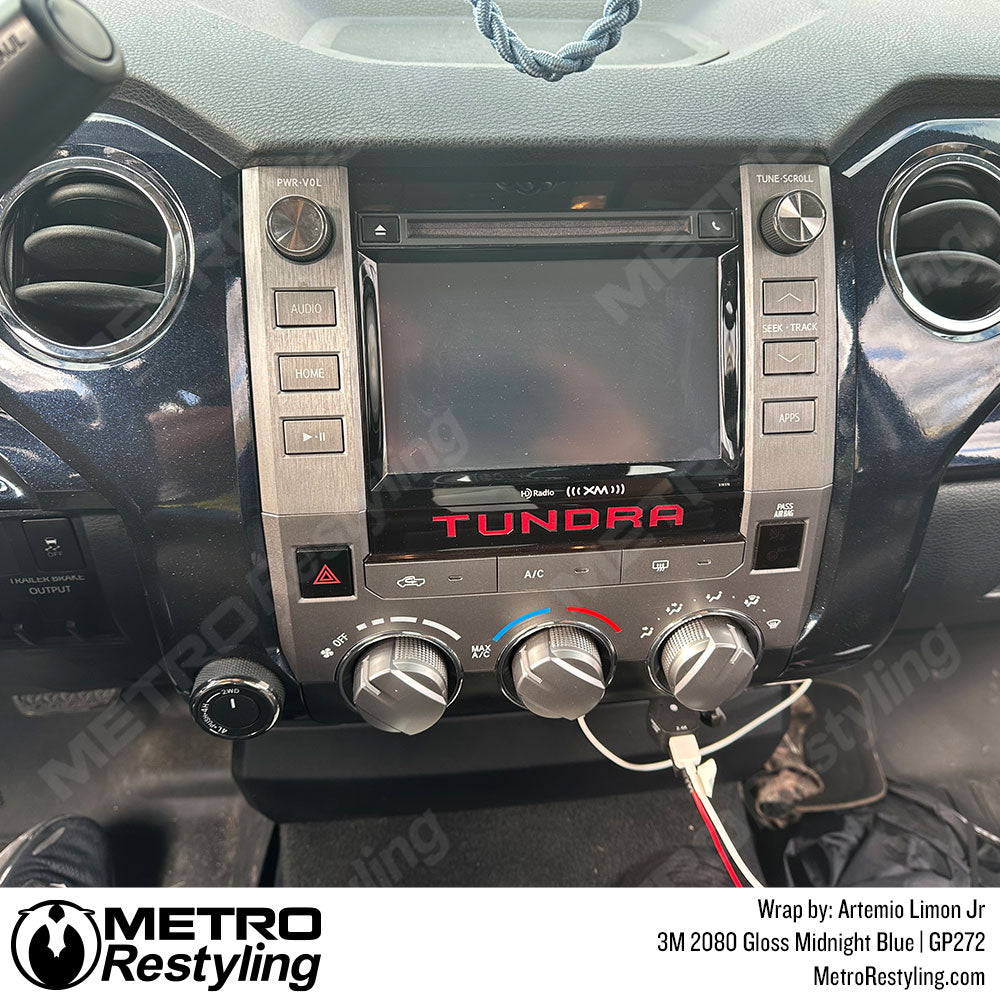 Glossy blue dashboard wrap