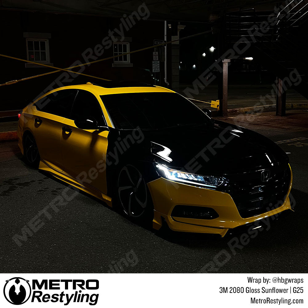 yellow car wrap