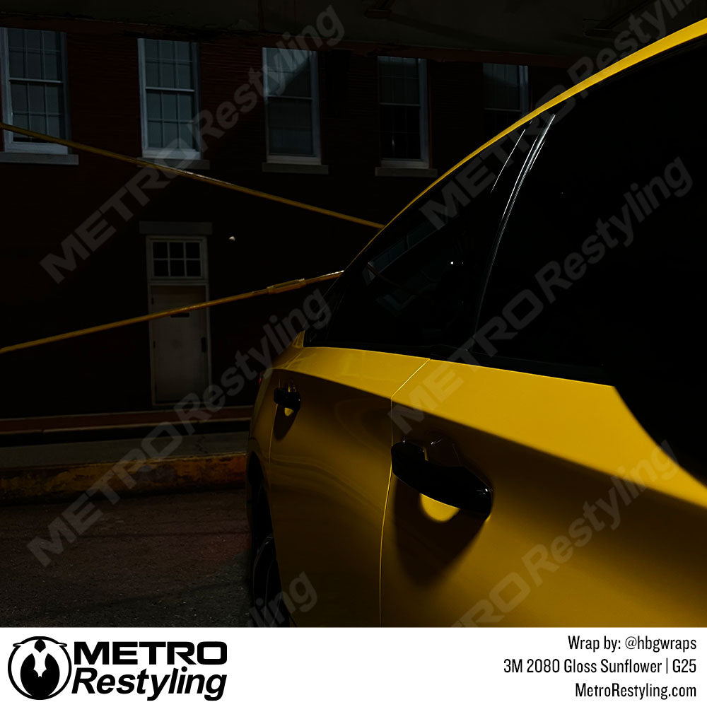 gloss yellow vinyl car wrap