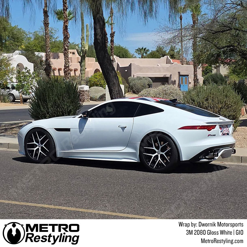 White Wrap Rims on Vehicle