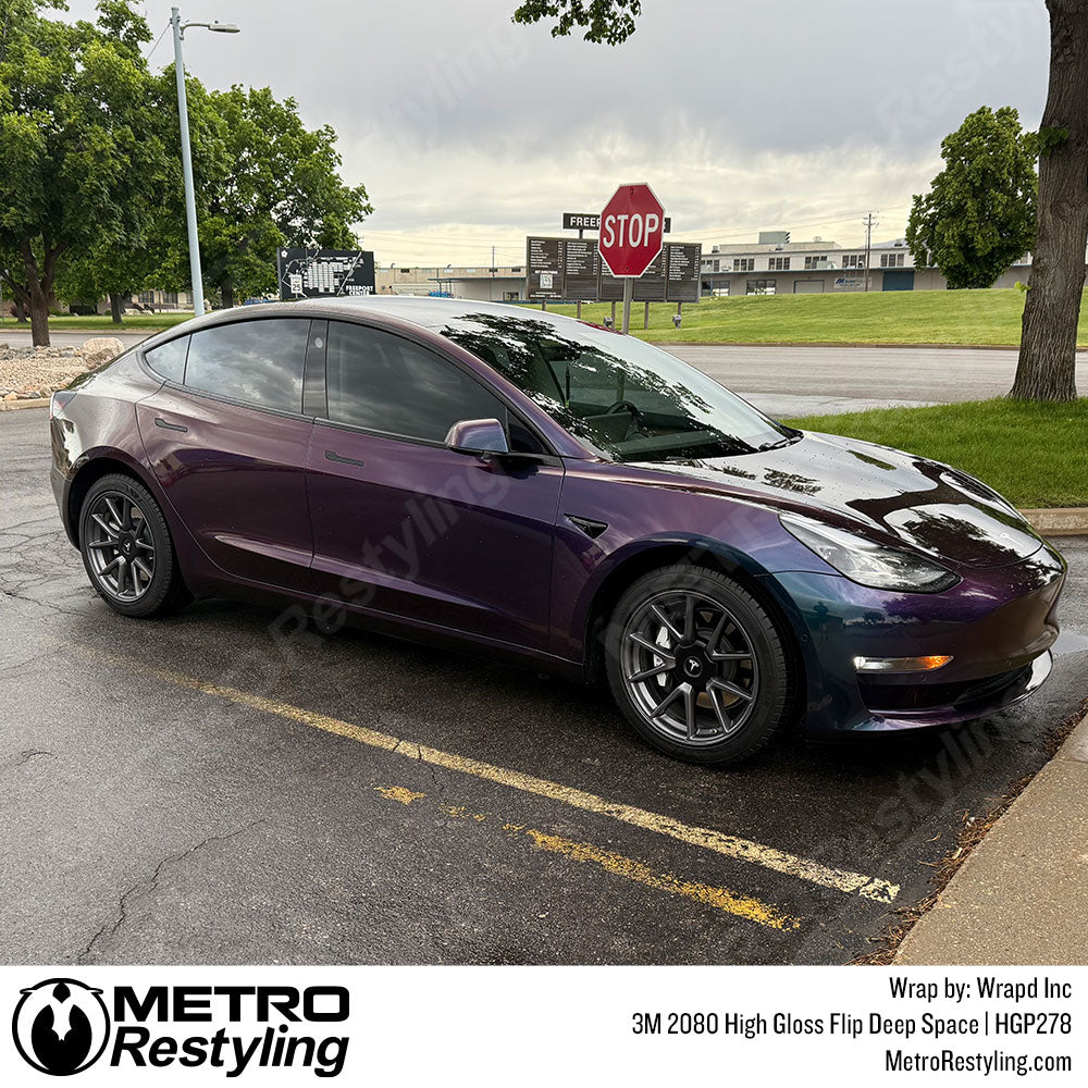 purple tesla wrap