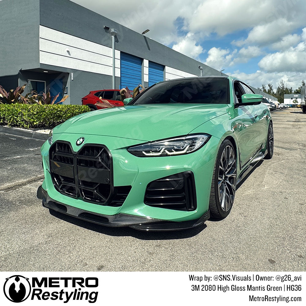 green bmw wrap