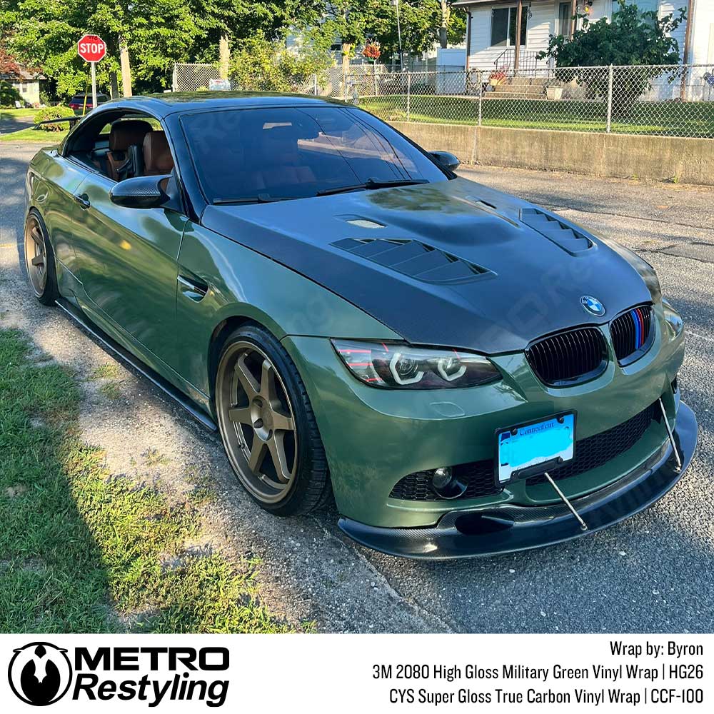 3M 2080 High Gloss Military Green Vinyl Wrap | HG26
