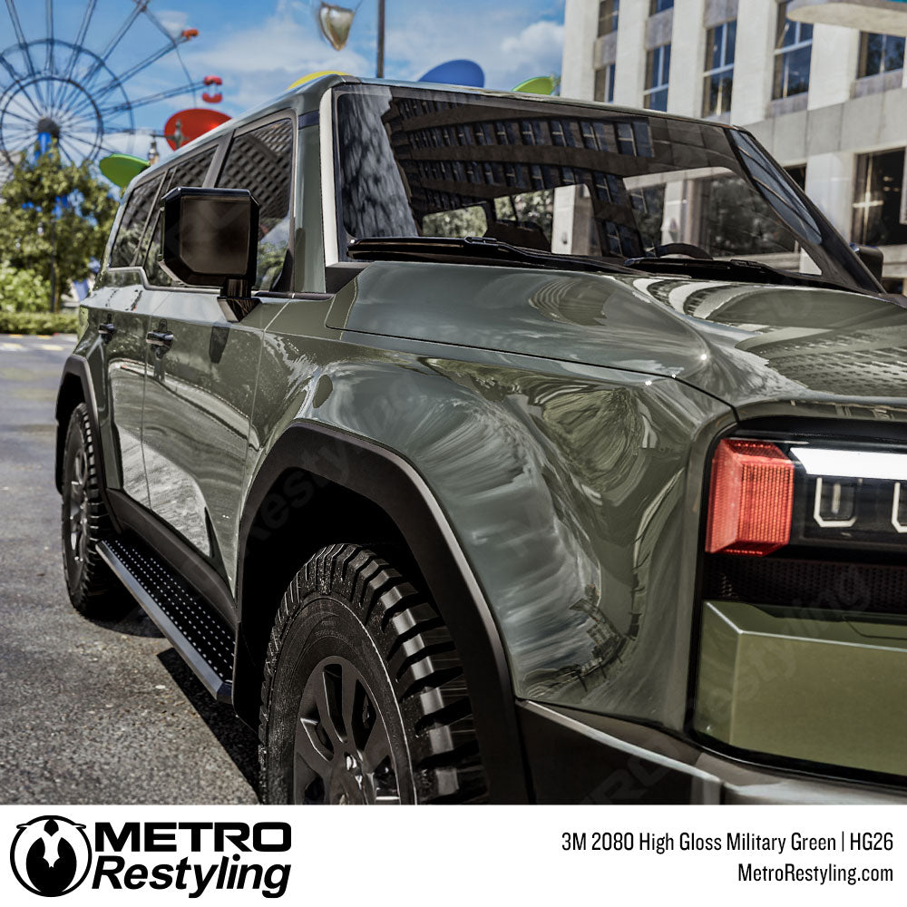 3M 2080 High Gloss Military Green Vinyl Wrap