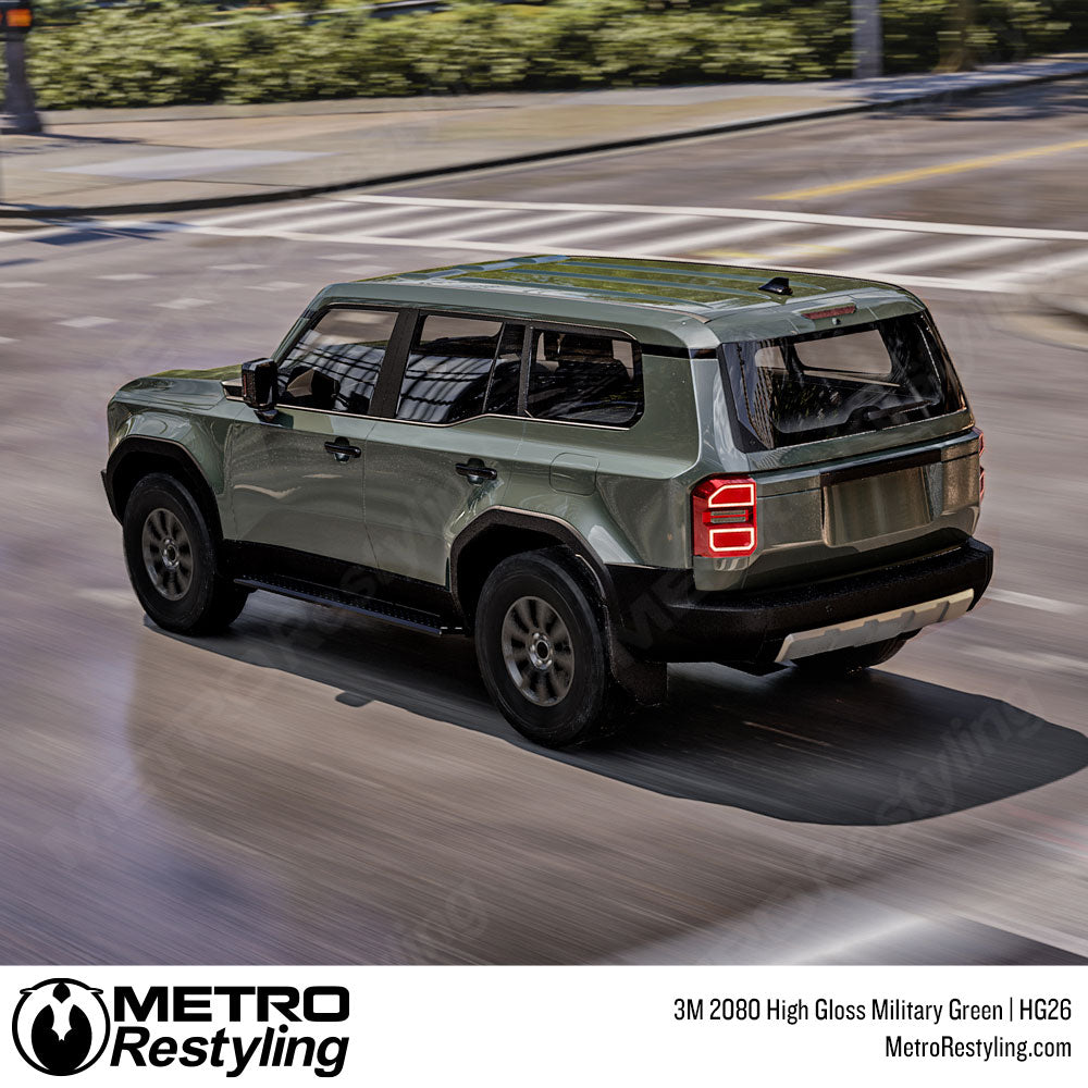 3M 2080 High Gloss Military Green Vinyl Wrap