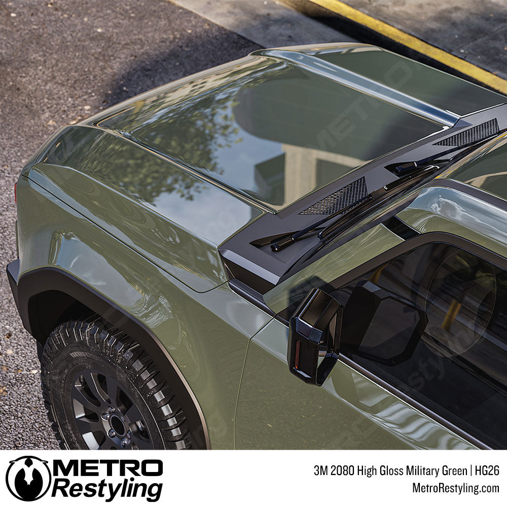 3M 2080 High Gloss Military Green Vinyl Wrap