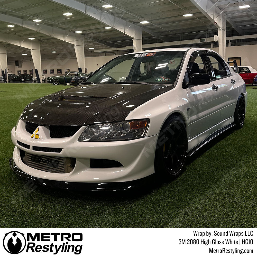 high gloss mitsubishi white wrap