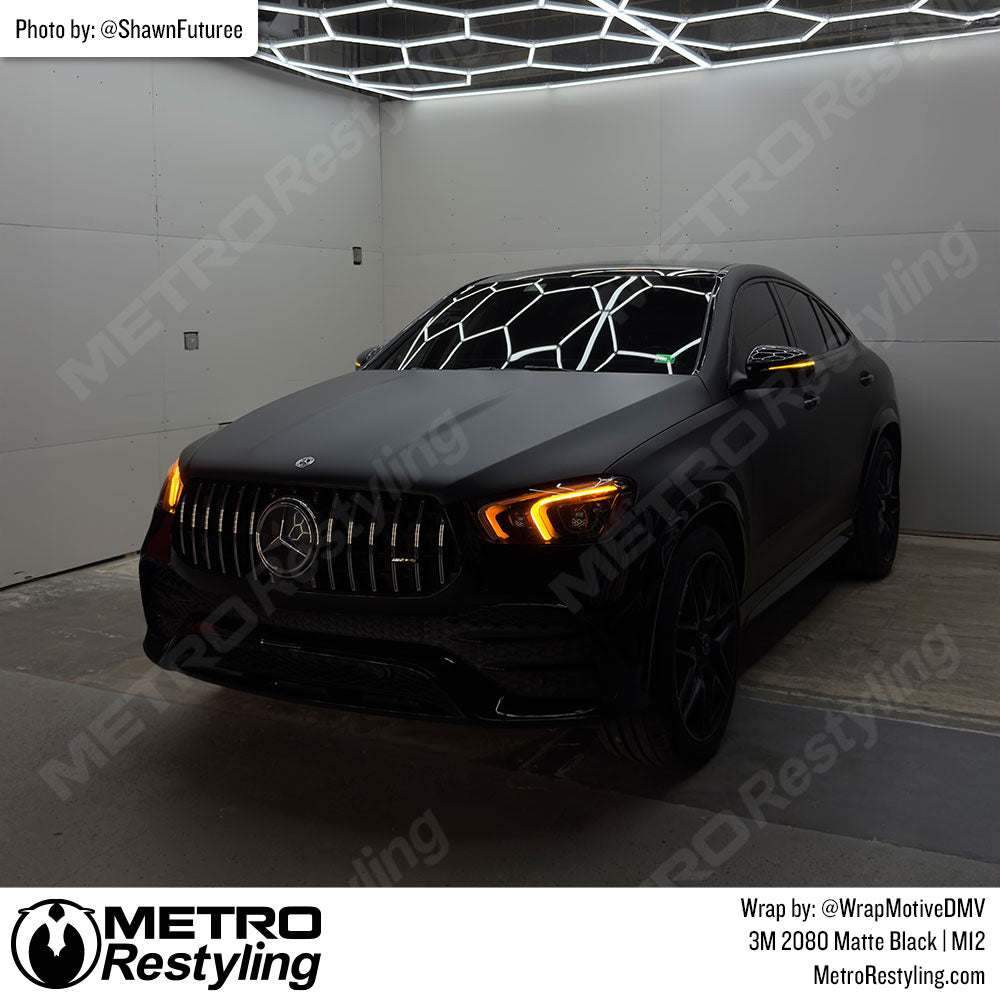 matte black mercedes wrap