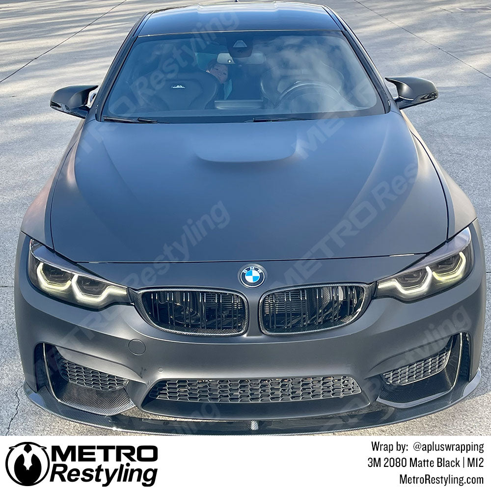 Matte Black BMW m4 wrap