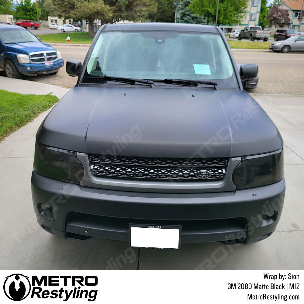 range rover matte black wrap