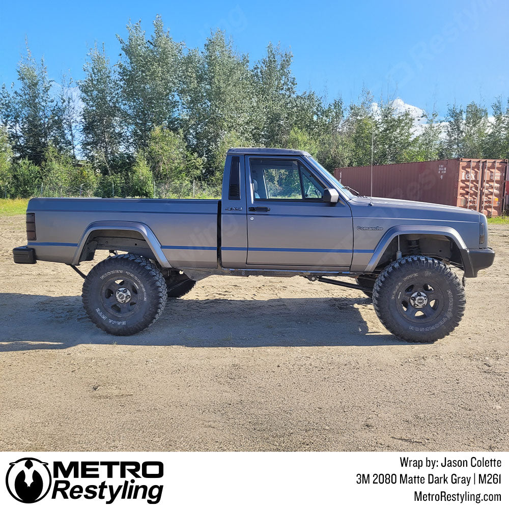 gray jeep truck wrap