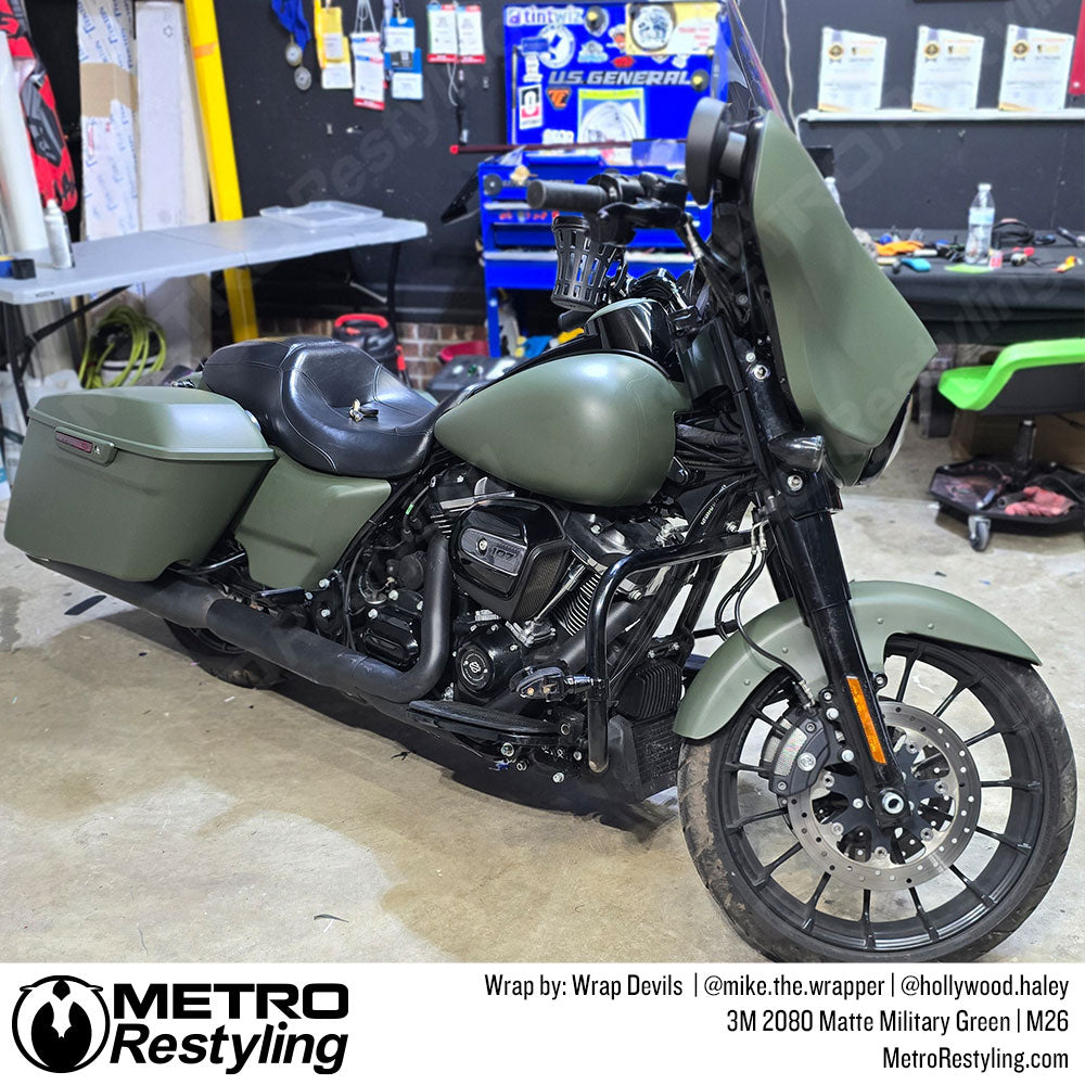 green motorcycle wrap