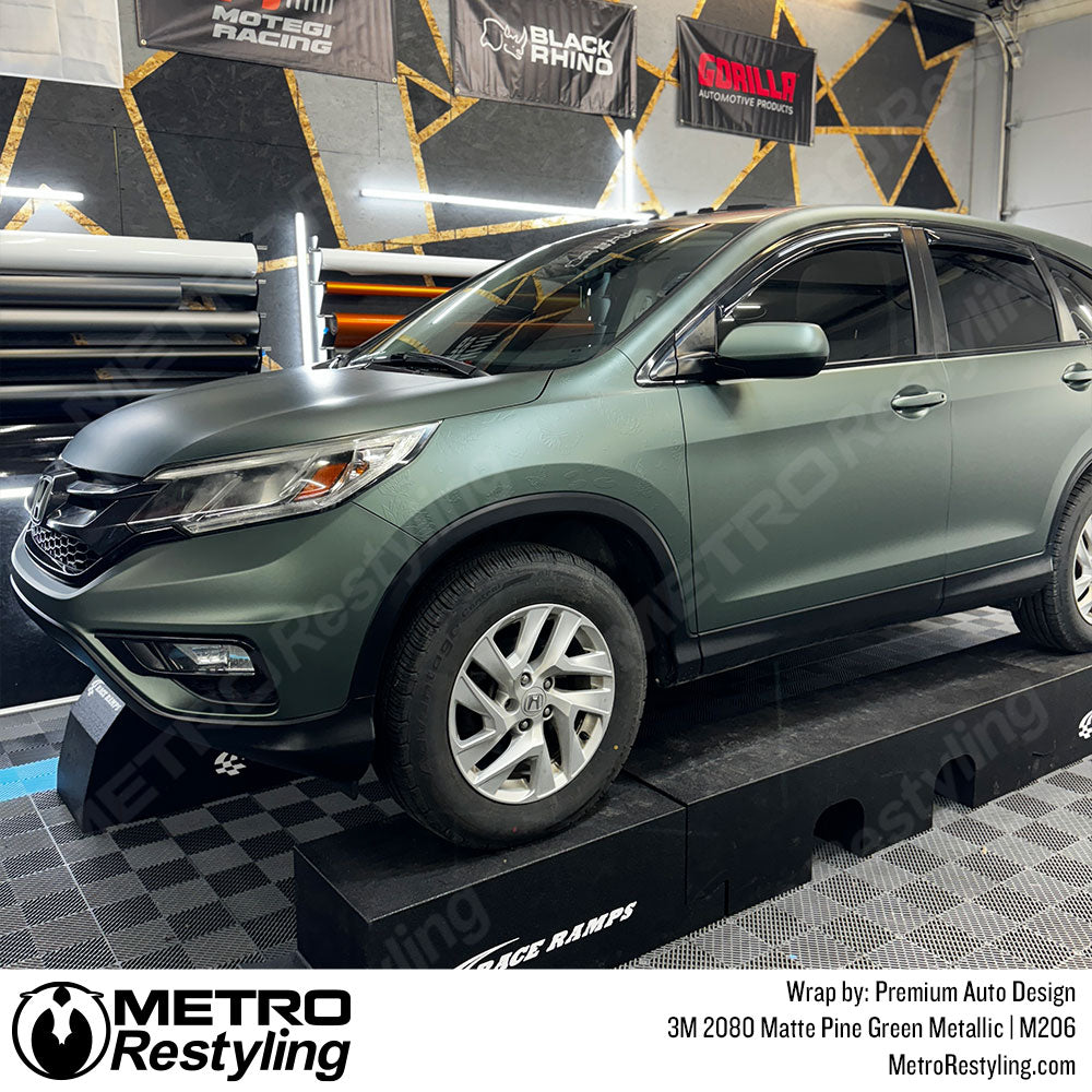 metallic green car wrap