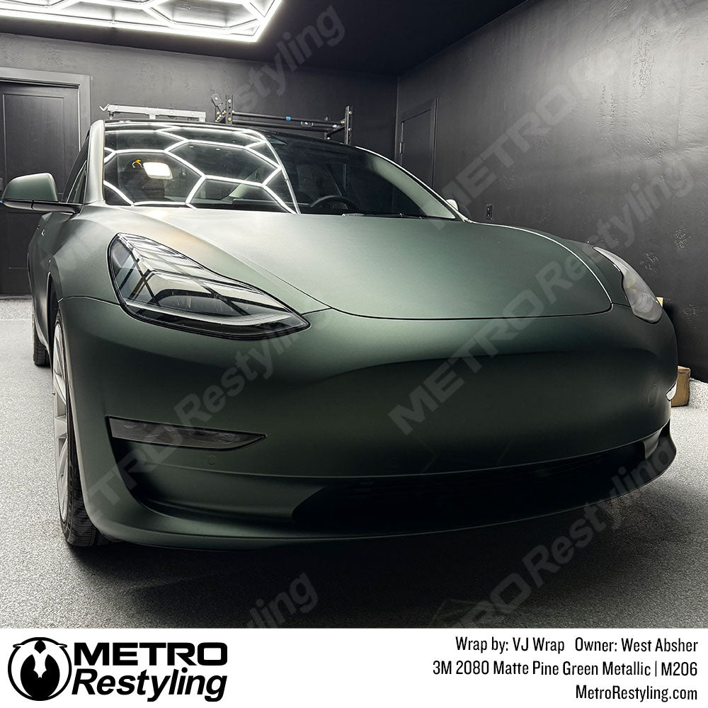 metallic pine green vinyl wrap