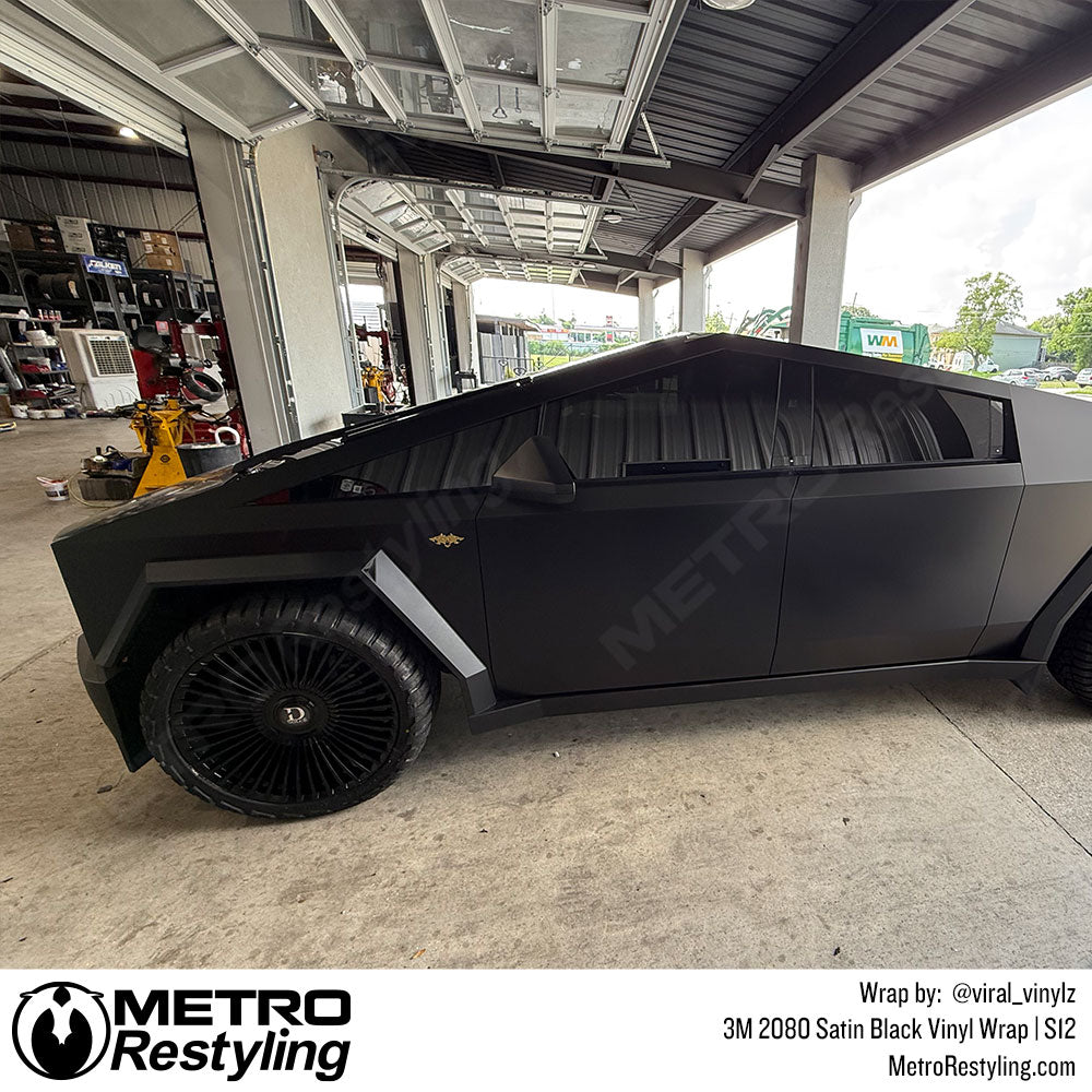 3M 2080 Satin Black Vinyl Wrap | S12