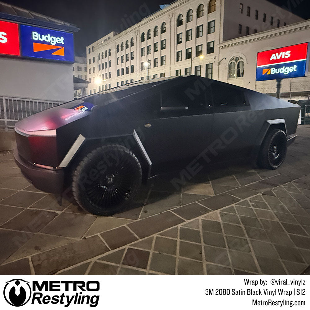3M 2080 Satin Black Vinyl Wrap | S12