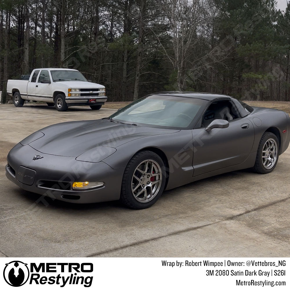 gray corvette wrap