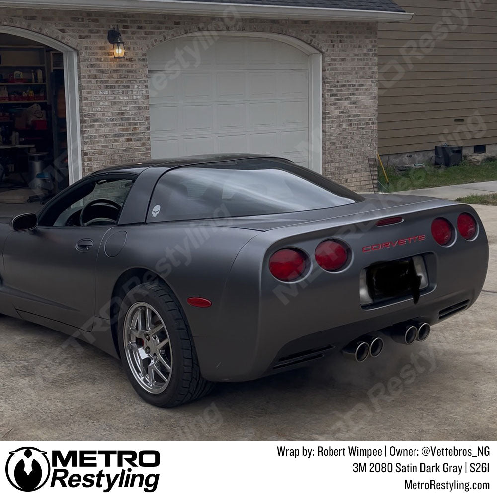 gray corvette wrap