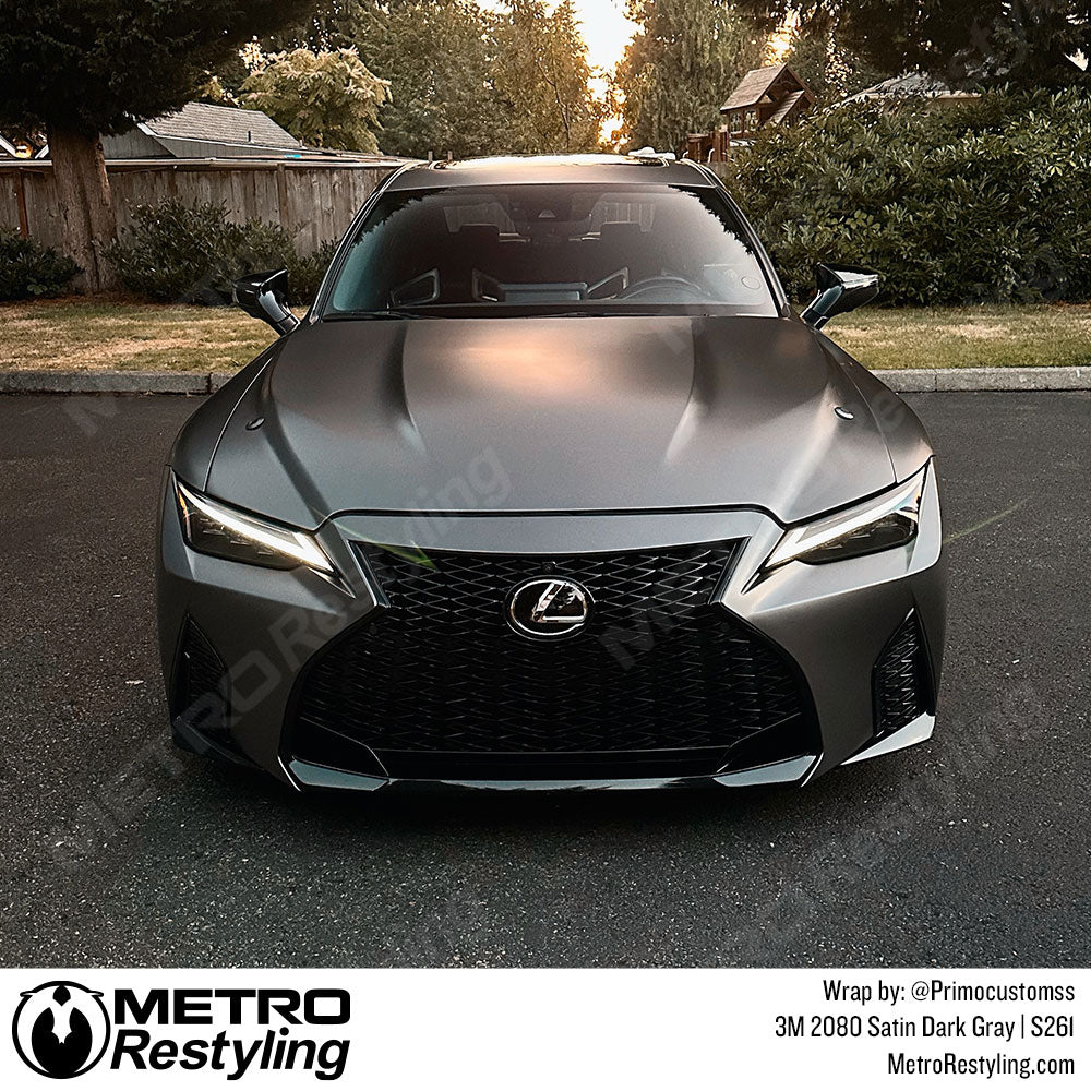 satin dark gray lexus wrap