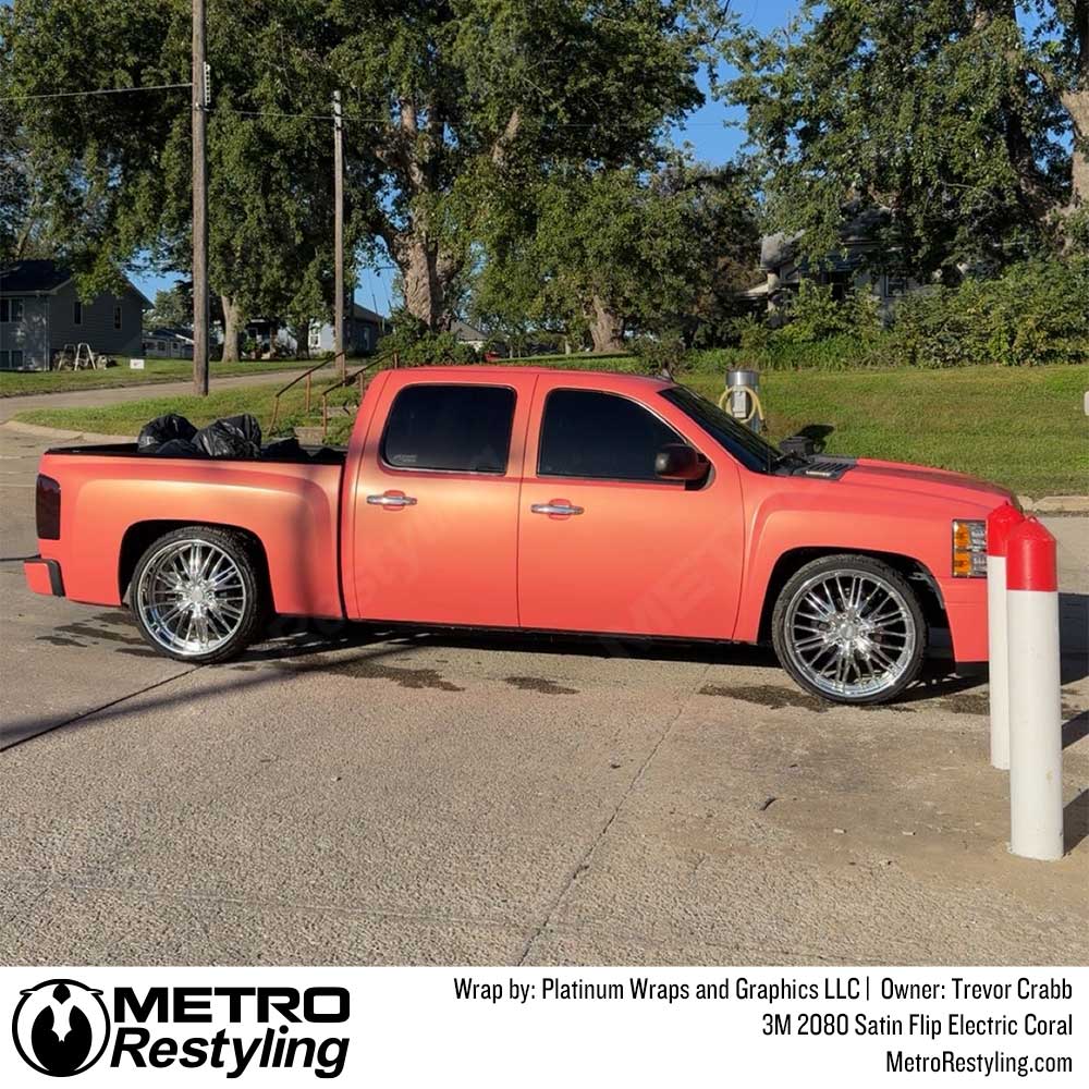 3M 2080 Satin Flip Electric Coral Vinyl Wrap | SP213