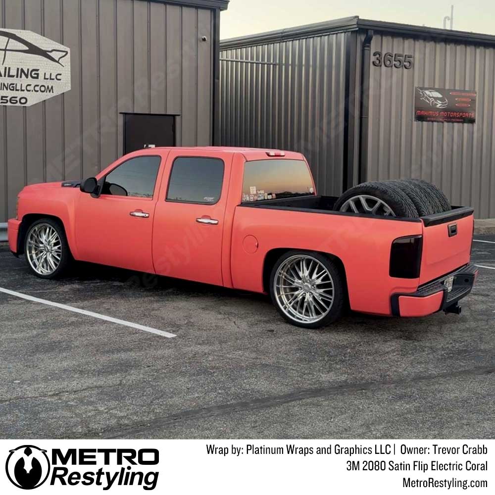 3M 2080 Satin Flip Electric Coral Vinyl Wrap | SP213