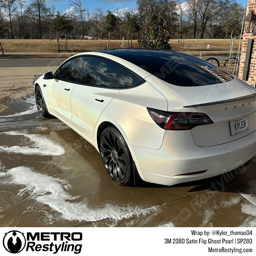 Satin White Tesla Vinyl